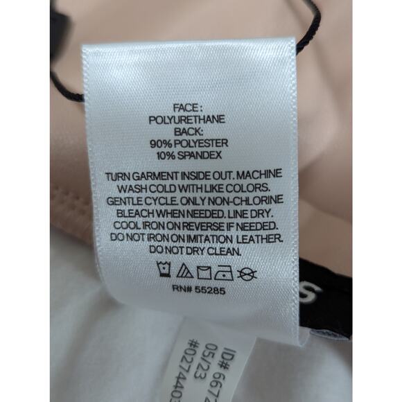 NWOT! EXPRESS! POSH PINK VEGAN LEATHER SKINNY PANTS, SLACKS, TROUSERS! SZ L - Picture 7 of 8